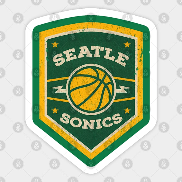 Retro Grunge Seattle Supersonics Sticker by Frame sky aesthetic